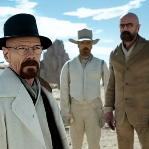 Image similar to Walter White in Westworld, 8k set picture