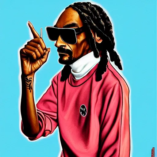 Image similar to snoop dogg smoke someone feet, gta vice city style, smooth painting, each individual seeds have ultra high detailed, 4 k, illustration, comical, acrylic paint style, pencil style, torn cosmo magazine style, pop art style, ultra realistic, underrated, by mike swiderek, jorge lacera, ben lo, tyler west