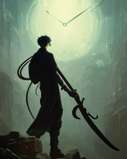 Prompt: time consumes us all, huge scythe, chronos, digital painting by ilya kuvshinov, greg rutkowski, tooth wu, wlop, james jean, victo ngai, beautifully lit, muted colors, highly detailed, artstation, gothic, ornate, fantasy art by craig mullins, thomas kinkade