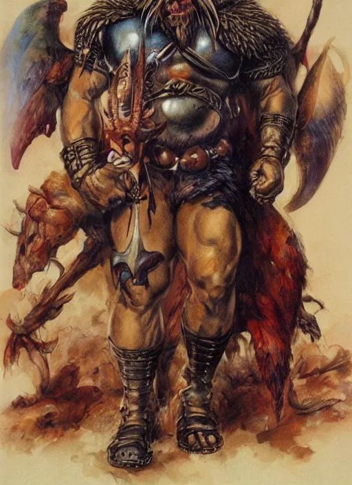 Prompt: portrait of strong grizzled male god of the hunt, iron crown, claw scarsstrong line, deep color, beautiful! coherent! by boris vallejo, by brian froud