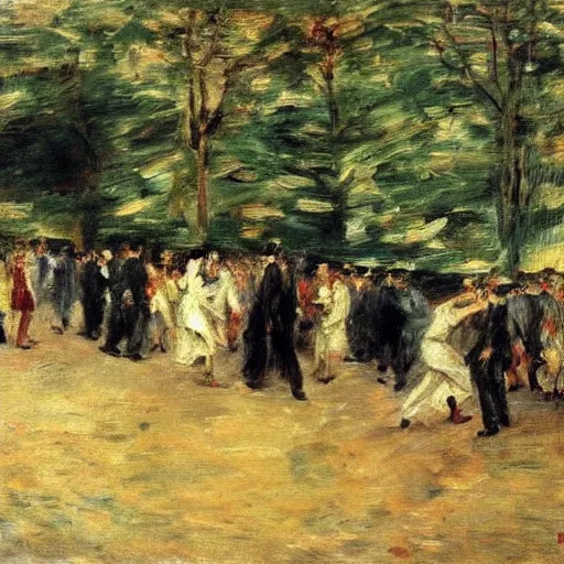 Image similar to this is hell, oil painting by max liebermann