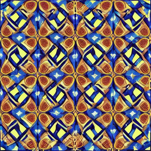 Image similar to hawaiian tileable pattern, digital art