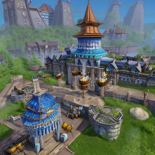 Prompt: stormwind city, in unreal engine