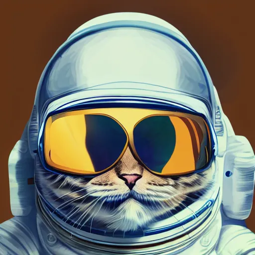 Image similar to A Maine Coon astronaut. High resolution. Highly detailed. Art station. 8k