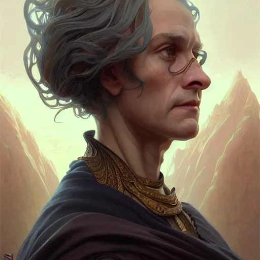 Image similar to Portrait of wizard made of potato, D&D, face, fantasy, intricate, elegant, highly detailed, digital painting, artstation, concept art, smooth, sharp focus, illustration, art by artgerm and greg rutkowski and alphonse mucha