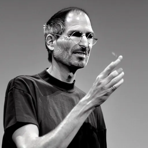 Image similar to steve jobs announcing a wrench, press photo