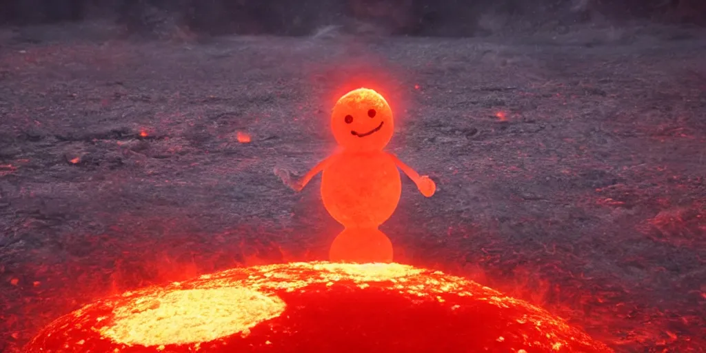 Prompt: a melted glowing snowman melting on top of the sun. the ground is made of fire and lava and is glowing orange. cinematic, dramatic, epic, volumetric lighting, atmospheric, red, orange extremely coherent, 8 k, space, warm, solar flare, blade runner 2 0 4 9