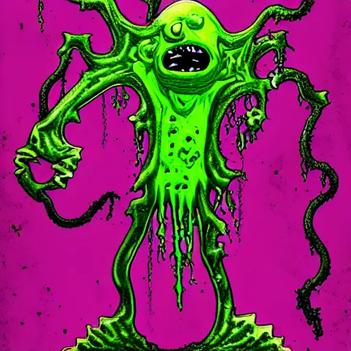 Prompt: grimy slimepunk ooze monster