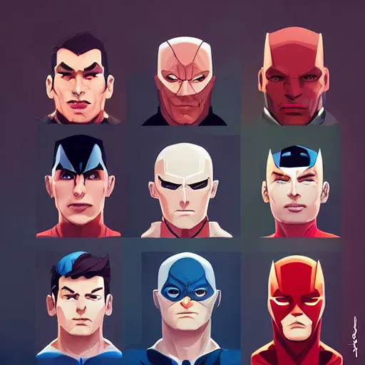 Image similar to face icon stylized minimalist justice league, loftis, cory behance hd by jesper ejsing, by rhads, makoto shinkai and lois van baarle, ilya kuvshinov, rossdraws global illumination