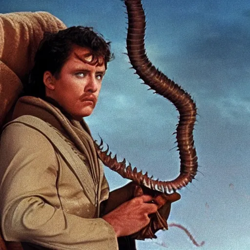 Prompt: the movie dune, but with earthworms