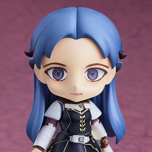 Prompt: sigrid, a nendoroid figurine, realistic face, detailed, product photography