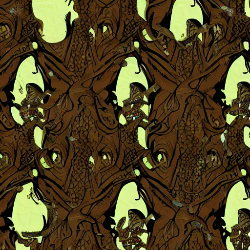 Image similar to undead ilithid mindflayer dracolich, Dungeons & Dragons, Art nouveau, honeycomb background,