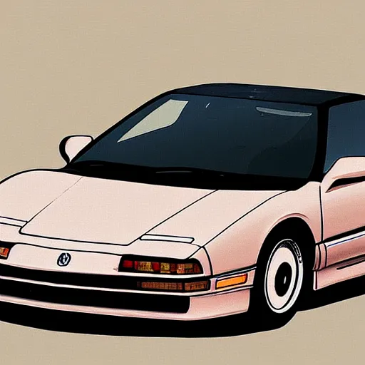 Prompt: acura nsx 1991, Stephen Bliss, gta style, highly detailed, vector style art