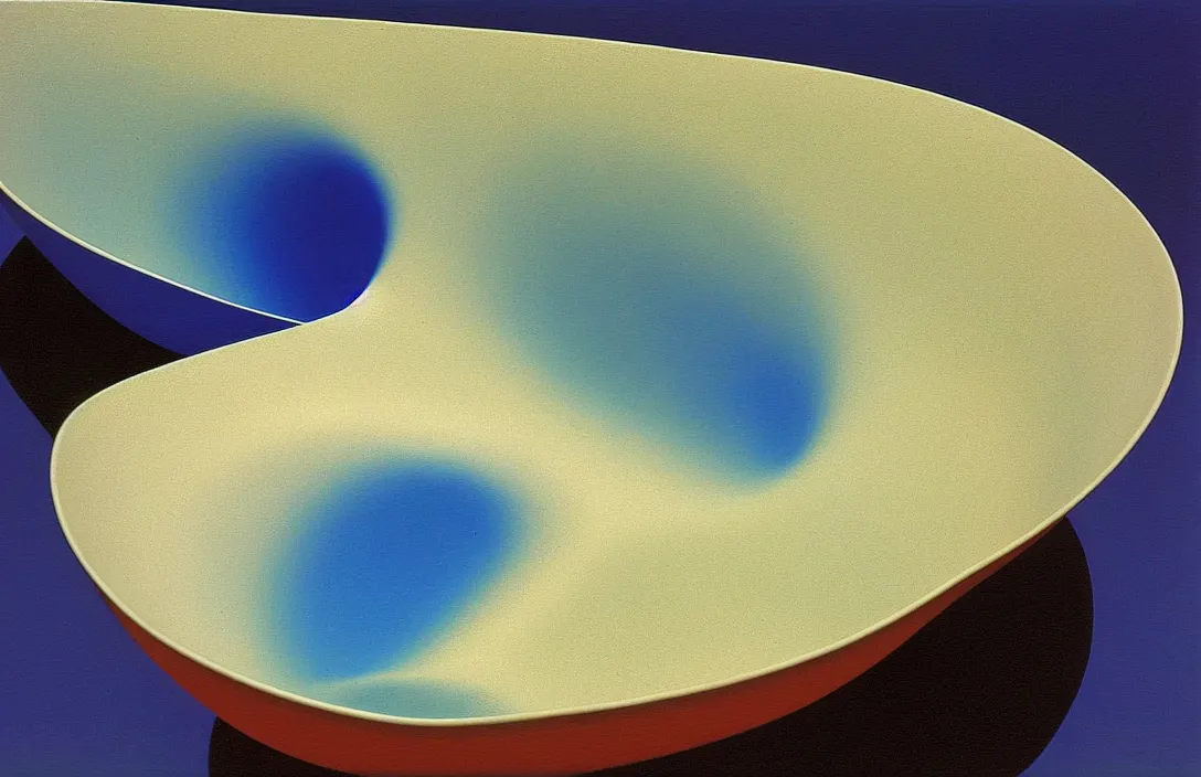 Image similar to energetic brushstrokes create optical flow photograph by robert adams perfectly shaped bowl painting by claude gellee