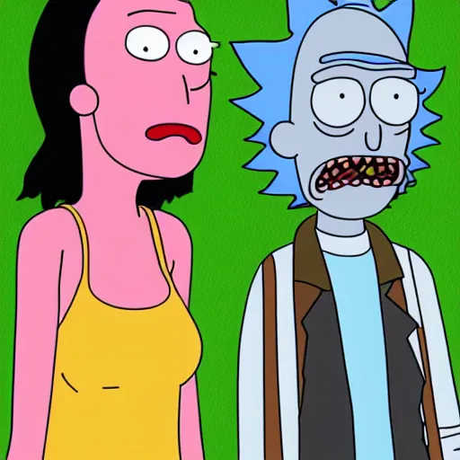 Image similar to portrait of summer, rick and morty forever and forever a hundred years! g