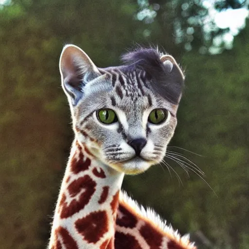 Prompt: cat giraffe hybrid