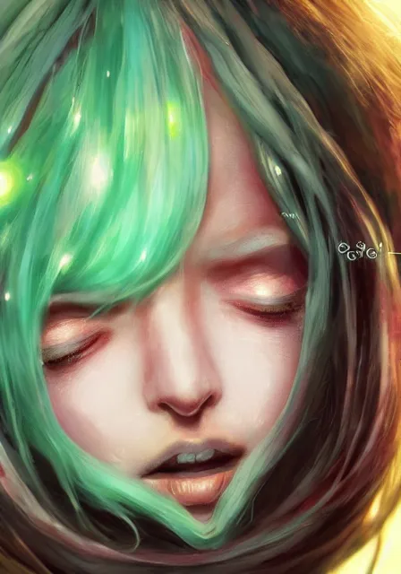 Image similar to beautiful portrait of a slime woman's face by aramaki shinji, amano yoshitaka, lilia alvarado, 8 k, urobuchi gen, hd, anime art