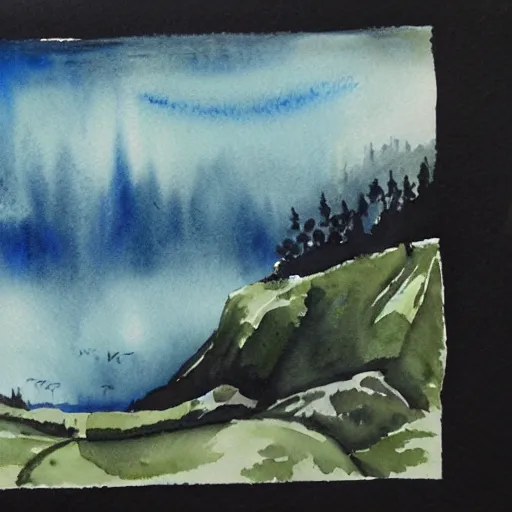 Prompt: sad man, watercolor, epic scenery, sad, depression