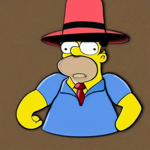 Prompt: Homer Simpson in the style of The Godfather
