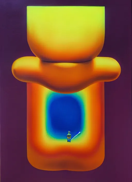 Prompt: 9 mm bullet by shusei nagaoka, kaws, david rudnick, airbrush on canvas, pastell colours, cell shaded, 8 k,