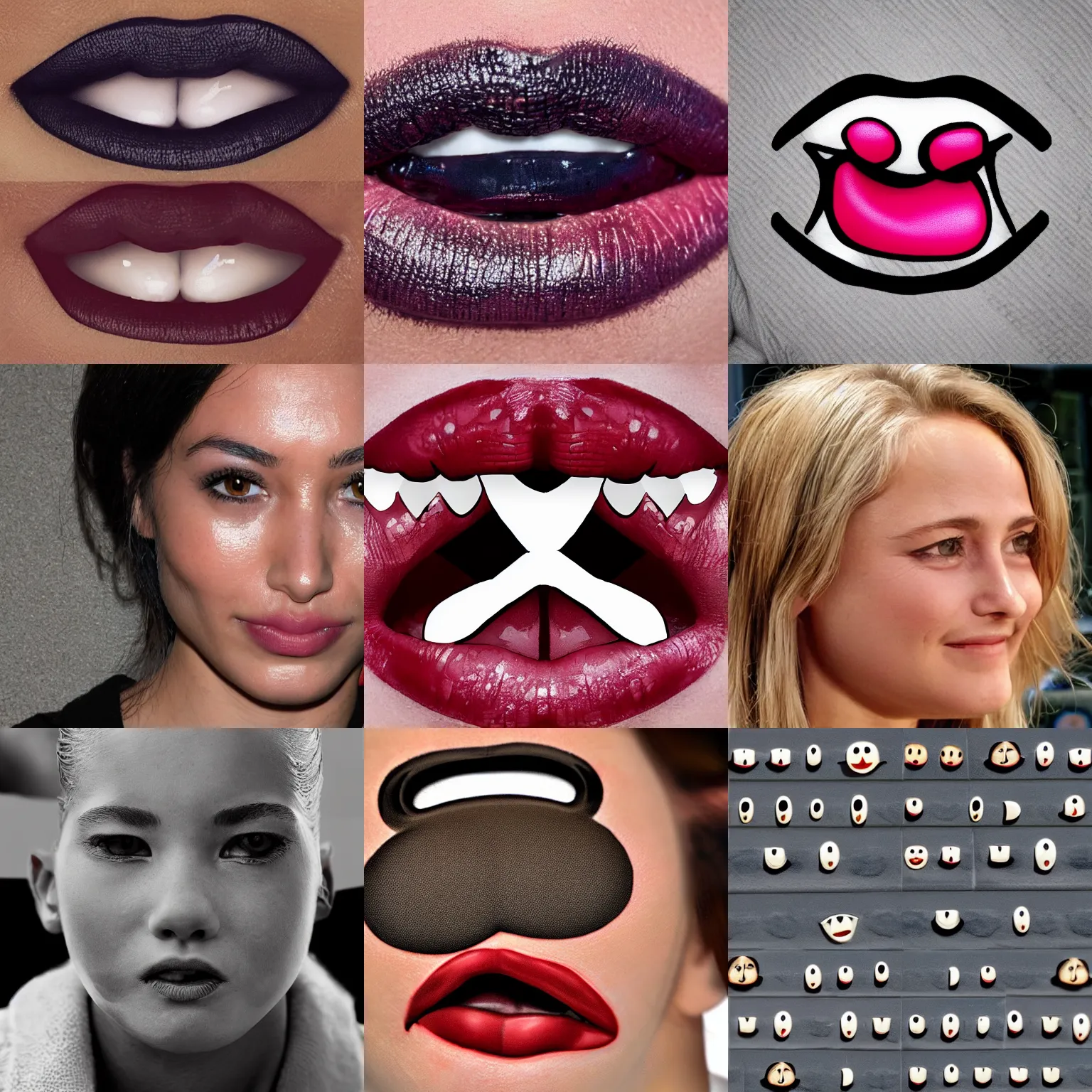 Prompt: lip bite emoji