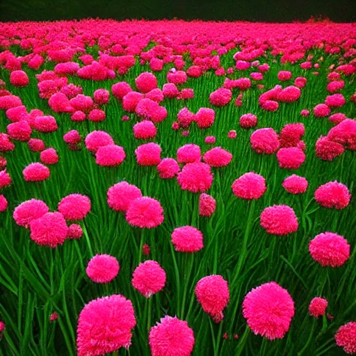 Prompt: Field of carnations