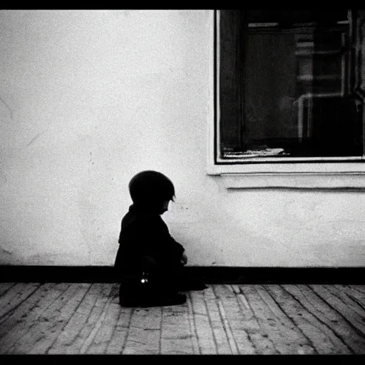 Image similar to “ a child in soviet russia in nurse consulting, 3 5 mm, sad, depressive ”