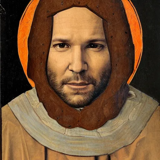 Image similar to paul rudd, medieval painting, detailed