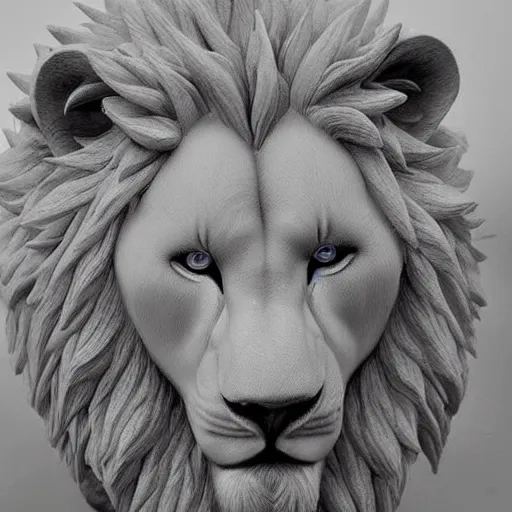 Image similar to beautiful portrait commission of a albino male furry anthro lion ice statue made entirely out of ice on display, detailed face , hyperdetailed. Character design by charlie bowater and makoto shinkai, detailed, inked, western comic book art, 2021 award winning painting