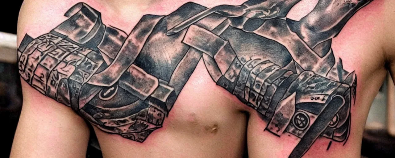 Image similar to Ugly tattoo of Thor Hammer