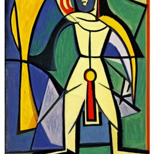 Prompt: A mythic sword Pablo Picasso Style, HD -Step 50 -s 10101010101010