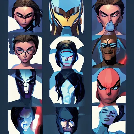 Image similar to face icon stylized minimalist x - men, loftis, cory behance hd by jesper ejsing, by rhads, makoto shinkai and lois van baarle, ilya kuvshinov, rossdraws global illumination