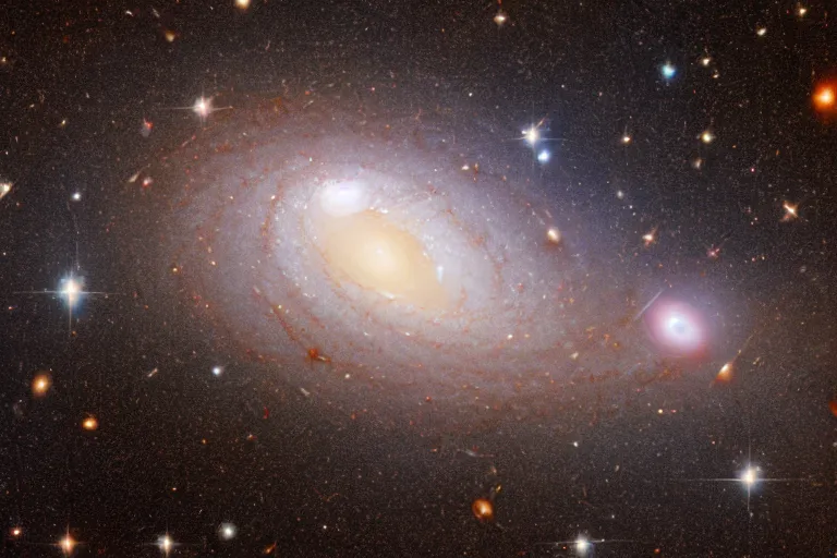 Image similar to a remarkable hubble space telescope photo of a unique galaxy, highly detailed, 4 k,