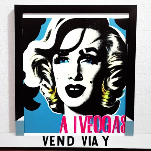 Image similar to a photo of las vegas screen printed in style of andy warhol