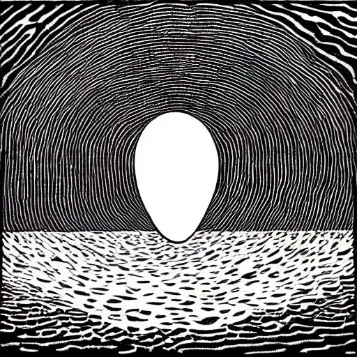 Image similar to drowning in silence by stanley donwood, highly detailed