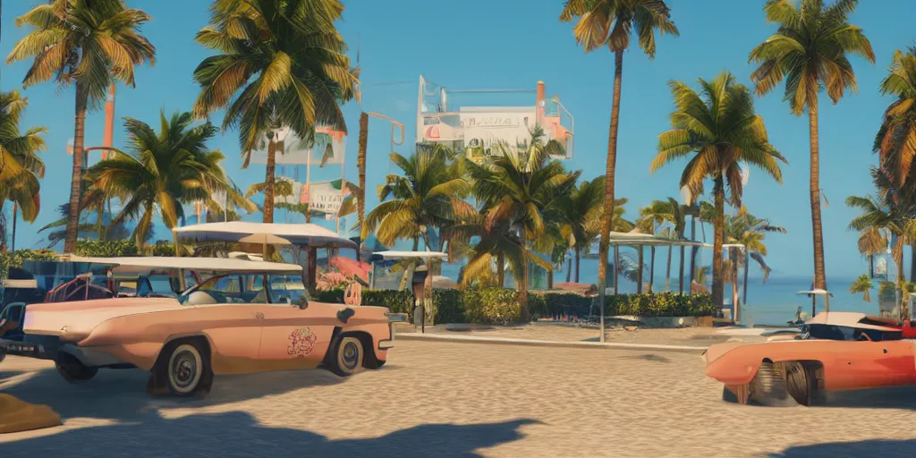 Prompt: GTA 6 Miami beach ,hyperrealistic, 8k