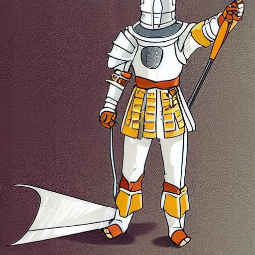 Prompt: a medieval anime knight in the style of studio ghibli