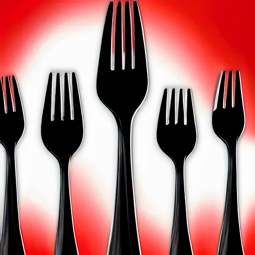 Prompt: fork FORK, black fork, crimson fork, background of fork, black-crimson color scheme, 8k, high res