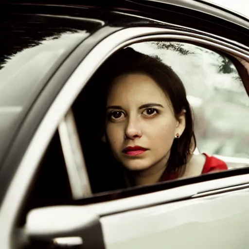 Image similar to photo of a woman in a car by nicola kuperus