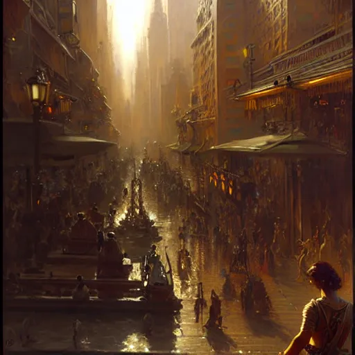 Image similar to babylon the city. highly detailed painting by gaston bussiere, craig mullins, j. c. leyendecker 8 k