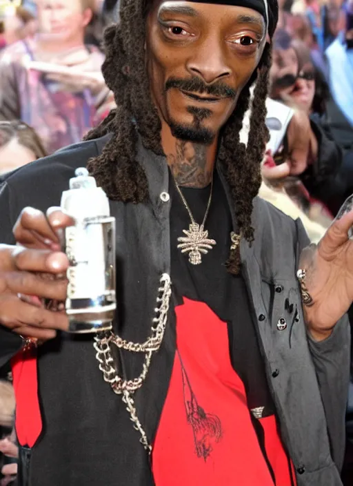 Prompt: Snoop dogg frodo baggins,red eye