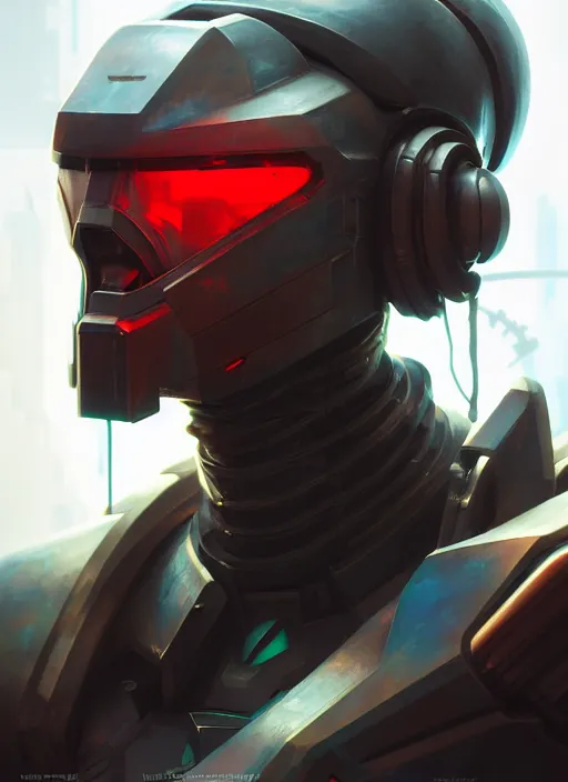 Prompt: dynamic medium shot painted portrait, cyberpunk armor, professional, sharp smooth details, caustics, unreal engine, matte painting concept art, fanart artstation by kevin christian muljadi and entei ryu and oldgun - k and jesper ejsing and rhads and lois van baarle and ilya kuvshinov and rossdraws
