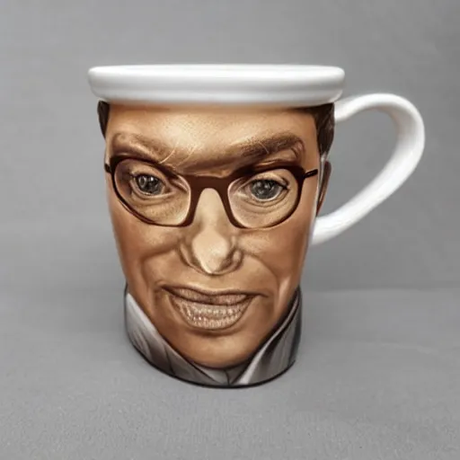 Image similar to a 3 d mug of a beautiful mug on a mug,