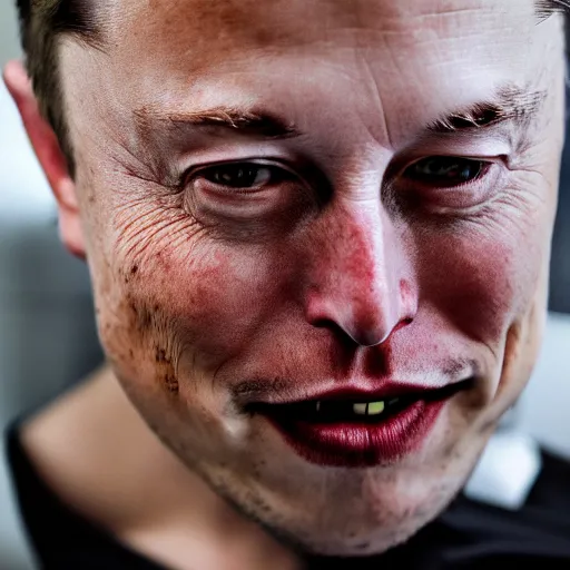 Image similar to elon musk eating crayons, realistic, award winning, photography,