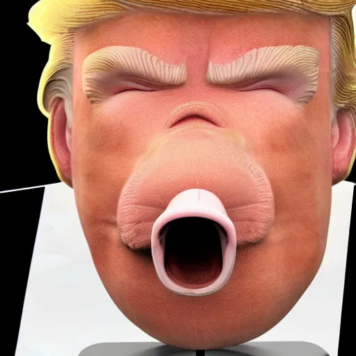 Image similar to if donald trump was a pig, ultra detailed, hyper realistic, studio lighting, 8 k, 5 0 mm lens, cinematic