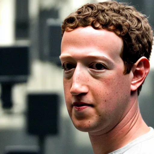 Prompt: a screenshot of mark zuckerberg as neo in the matrix