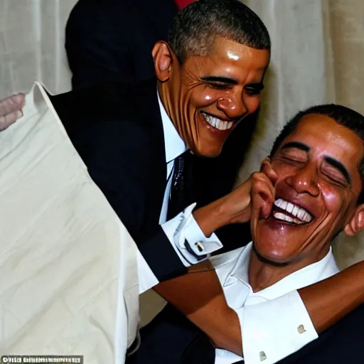 obama face laughing meme