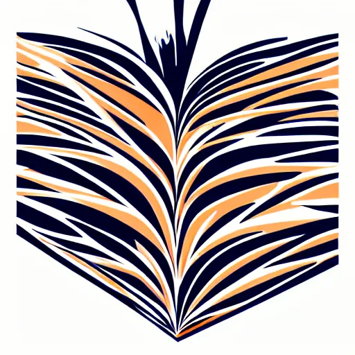 Prompt: a simple vector of a book, burnt orange and navy colors