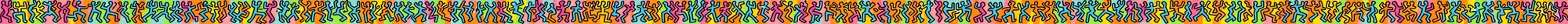 Image similar to tiny dancing people by Keith Haring