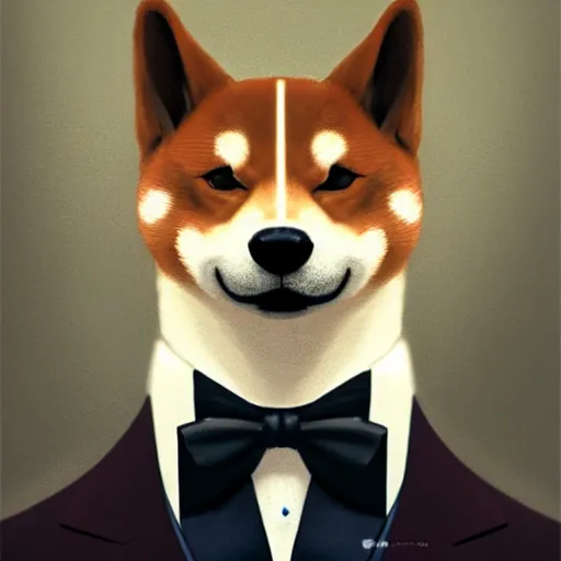 Prompt: a shiba inu man mutant playing a piano,wearing a tuxedo suit,digital art,ultra realistic,ultra detailed,art by greg rutkowski,hyperdetailed,detailed face,professional lighting,dramatic,3 point lighting